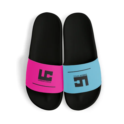 URBAN CHILL・ロゴ:アシメカラーサンダル Sandals