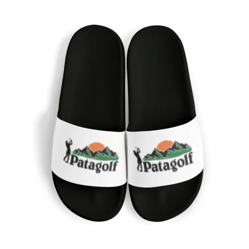 パタゴルフ‗黒ロゴ‗白ベース Sandals