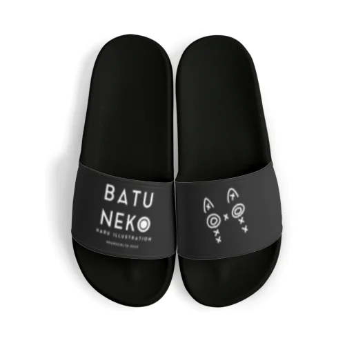 BATUNEKOロゴサンダル（ブラック） Sandals