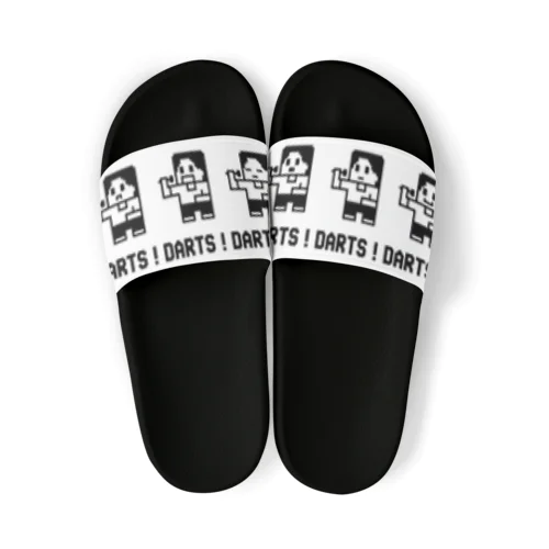 DARTS！DARTS！DARTS！ドット黒 Sandals