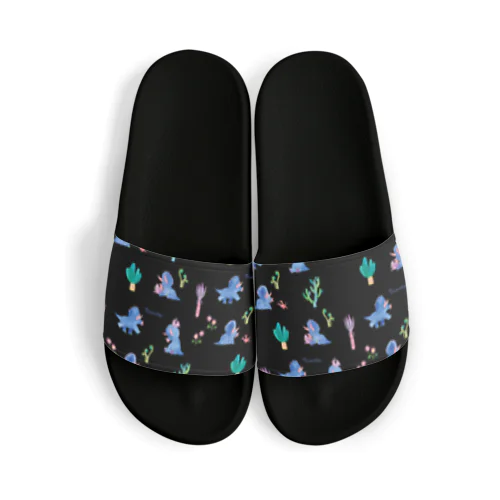 Triceratops (Black) Sandals