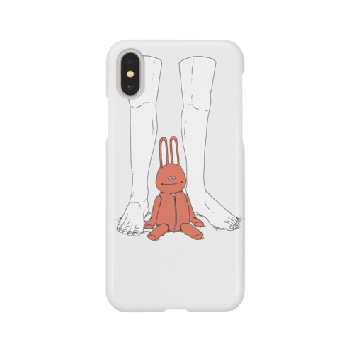 裸足とぬいぐるみ(モノクロ)/足元シリーズ Smartphone Case