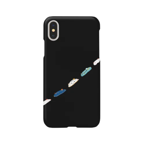 ウミウシの行進　黒 Smartphone Case