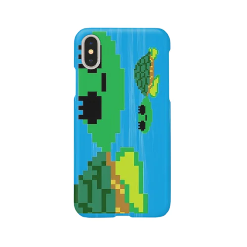 アオウミガメが見てるiPhoneX Ver.2 Smartphone Case