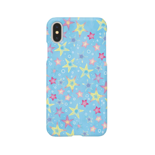 ヒトデぎっしり柄(blue) Smartphone Case