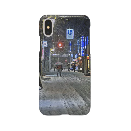 東京の雪 スマホケース