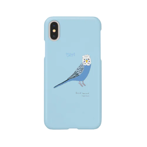 セキセイインコ スマホケース ブルー スマホケース