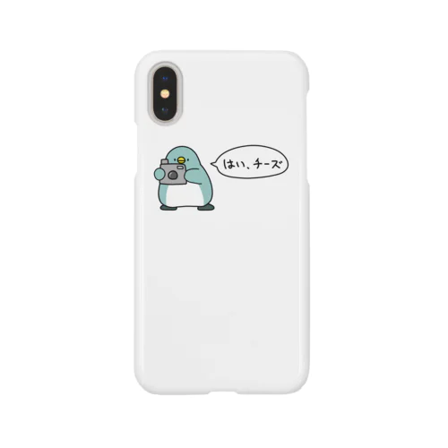 (iPhoneX)ペンギンカメラマン スマホケース