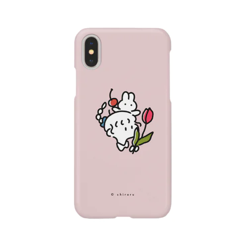 うさぎと、さくらんぼと、チューリップと、わたしと。 Smartphone Case