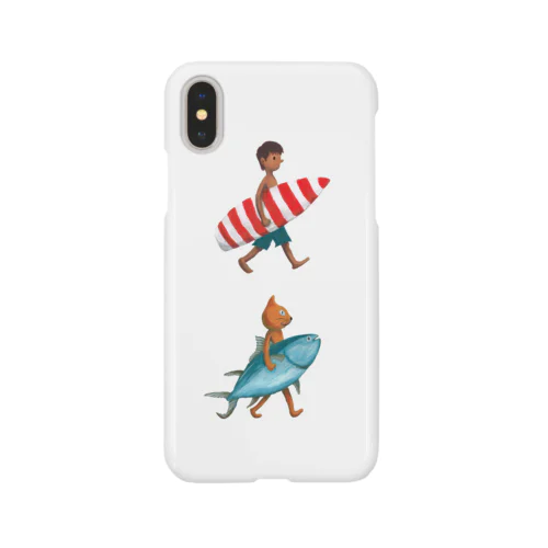 ネコと少年とサーフィン Smartphone Case