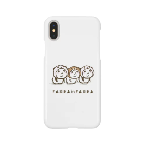 パンダinぱんだwithクマinくま(ホワイト) Smartphone Case