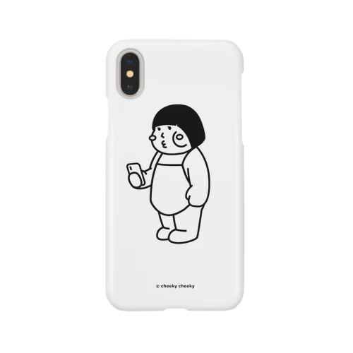 cheeky cheeky 厚かましい女の子 携帯見てる Smartphone Case