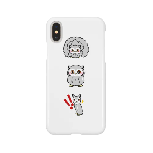 フクロウ3大変化スマホケース Smartphone Case