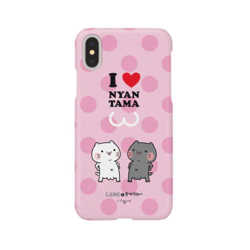 iPhoneケース『タマくらべ』（ピンク）しらたまとタマクロー Smartphone Case