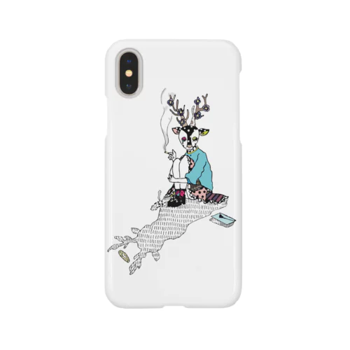 花と煙と鹿 Smartphone Case