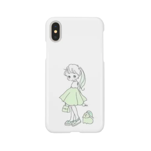 CAHO イラスト　ゆるカワ女の子 スマホケース