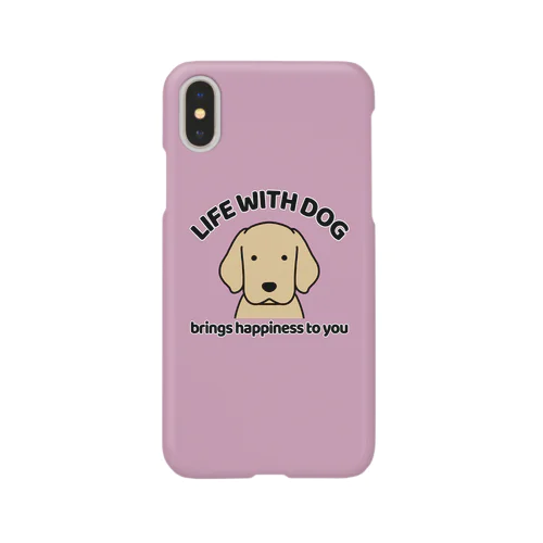 犬と共に（ゴールデン）／ピンク Smartphone Case