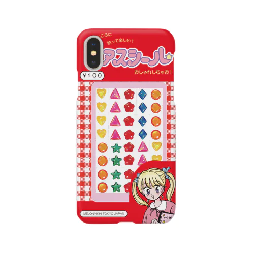 なつかしのピアスシールスマホケース Smartphone Case