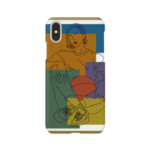 バスケ女子カラー Smartphone Case