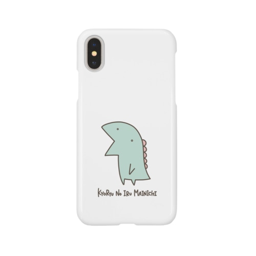 恐竜のいる毎日（ティラノサウルス/ロゴ） Smartphone Case
