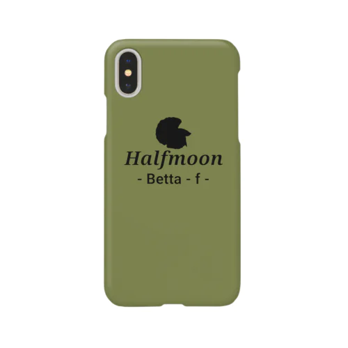 Halfmoon Betta⑤Black(Mossgreen) Smartphone Case