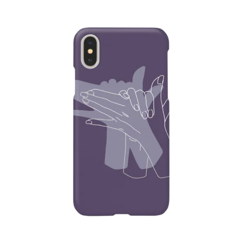 犬の手（otete）-purple Smartphone Case