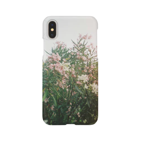 ピンク ホワイト FLOWERS Smartphone Case