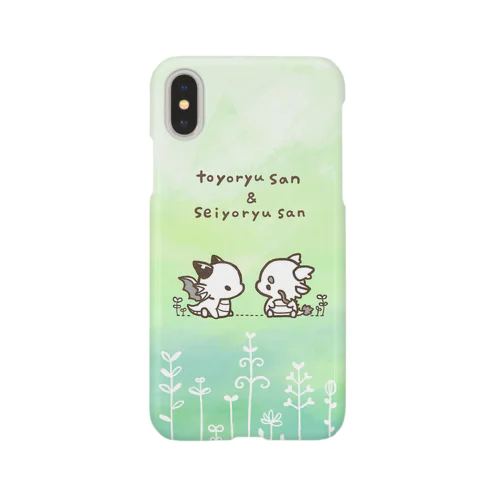 東洋竜さんと西洋竜さん~さわやか緑~ Smartphone Case