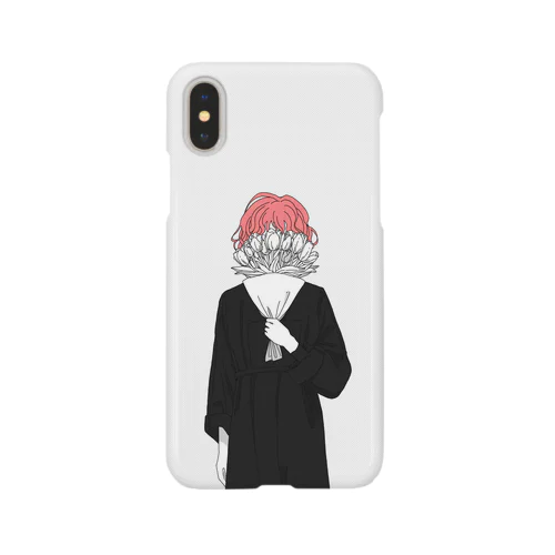 チューリップ(モノクロ)/花束シリーズ Smartphone Case