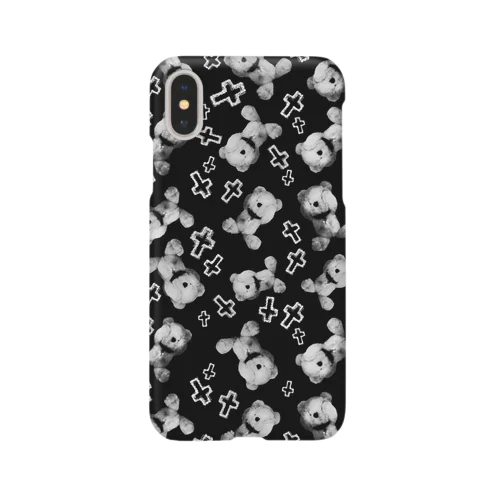 Peek-a-boo CROSS Teddy Monochrome Random MINI Smartphone Case