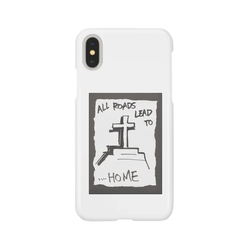 偽諺～弐～「全ての道はホームに通ず」(黒縁) Smartphone Case