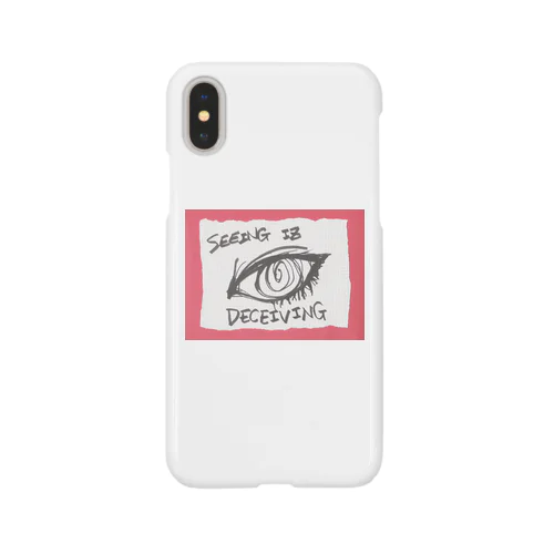 偽諺～参～「百聞は一見に如く」(赤縁) Smartphone Case