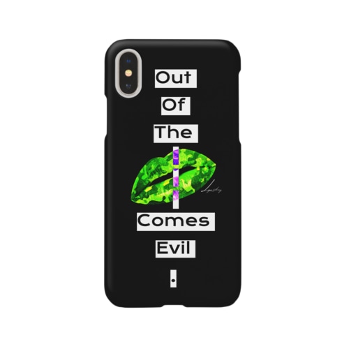 Out Of The Mouth Comes evil. Black Smartphone Case