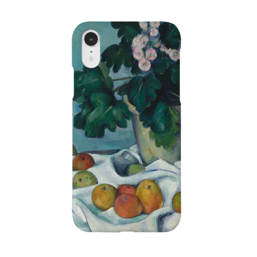 017-007　ポール・セザンヌ　『リンゴとサクラソウの鉢のある静物』　スマホケース　表側面印刷　iPhone XR/XSMax/8Plus/7Plus/6sPlus/6Plus専用デザイン　SC7 Smartphone Case