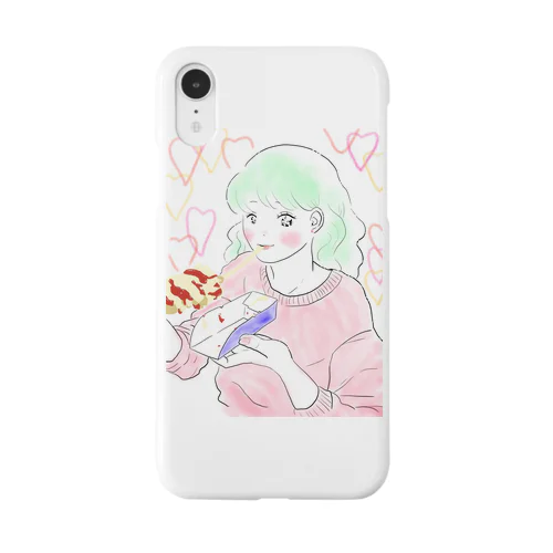 チーズドックを食べる女の子はあざといね Smartphone Case