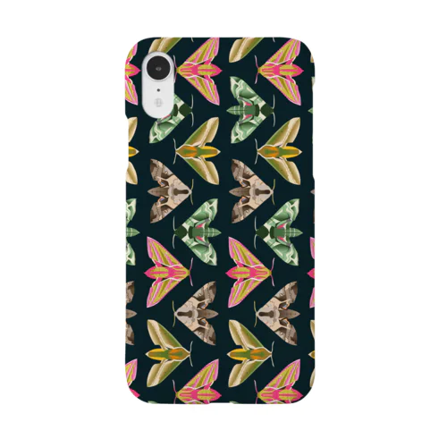スズメガ  [黒] iPhone Smartphone Case