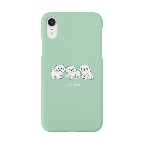 Three Maltese(mint) Smartphone Case