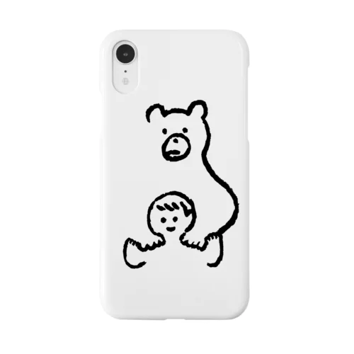 僕とクマ（黒） Smartphone Case