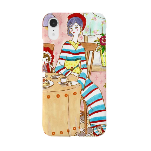 レトロマリン着物ガールのちいさなお茶会 Smartphone Case