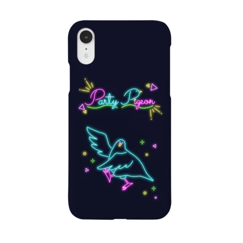 穏和な鳩 パリピネオン ブラック Smartphone Case