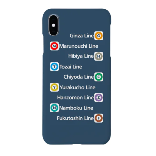 鉄道 iPhoneケース（東メト全線） Smartphone Case