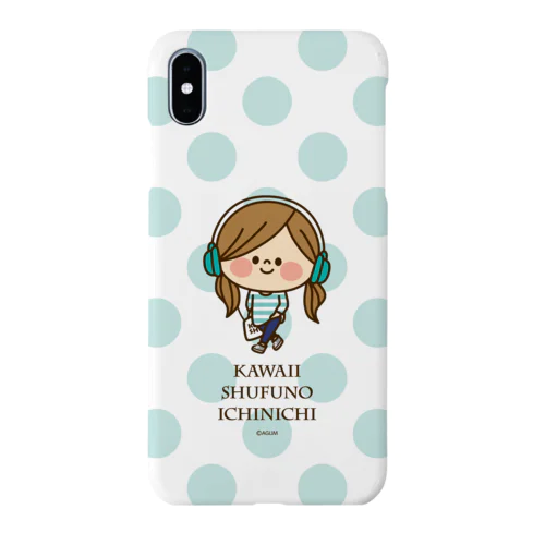 かわいい主婦の1日ドット（ミント） Smartphone Case