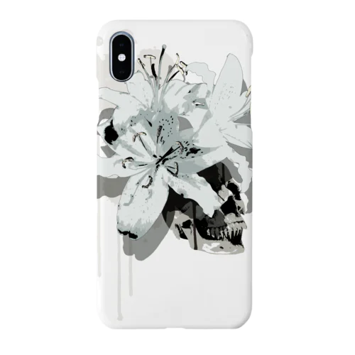 Lily Skull [White] スマホケース