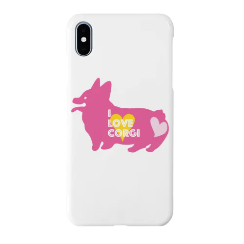 I Love Corgi♡（ピンク） スマホケース