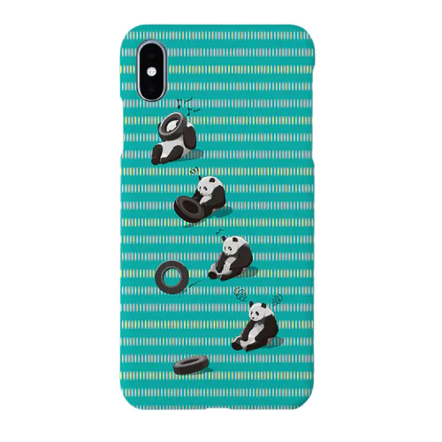 タイヤ大好きパンダ（Green+dot） Smartphone Case