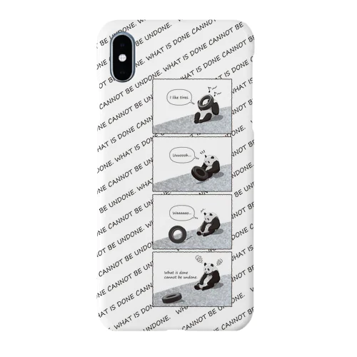 タイヤ大好きパンダ（4コマ白） Smartphone Case