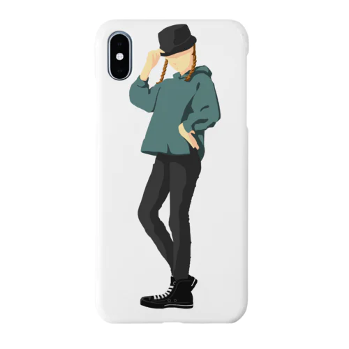 バケットハット少女ホワイト Smartphone Case