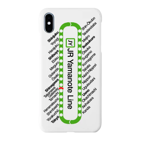 鉄道 iPhoneケース（山手線） Smartphone Case