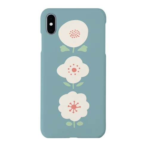 ３つのお花( ブルー ) Smartphone Case