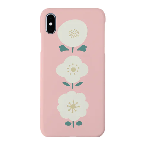 3つのお花( ピンク ) Smartphone Case